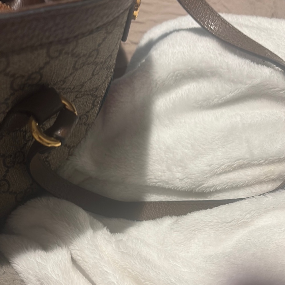 Gucci Brown Monogram Tote with Gold-Tone Hardware